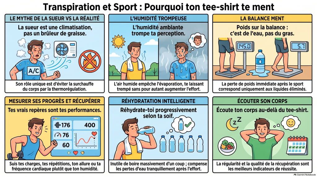 mythes sur la transpiration sportive