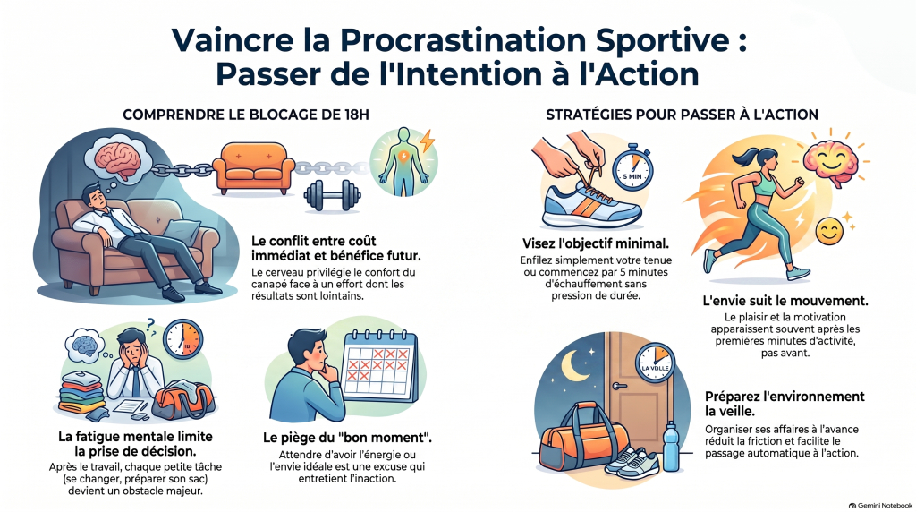 vaincre la procrastination sportive